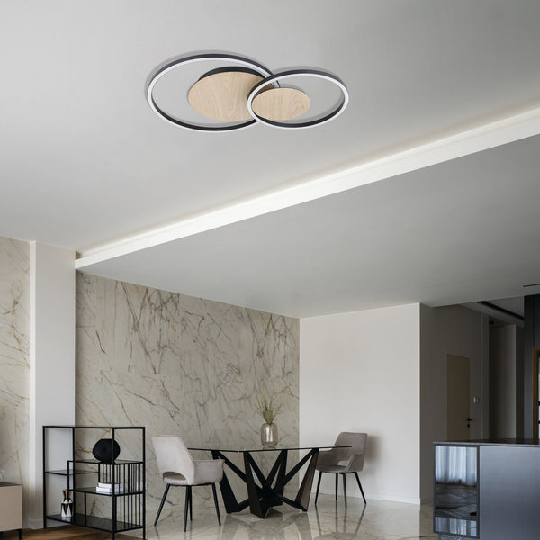 Palma Ceiling Light By Eglo BKBW Inside View