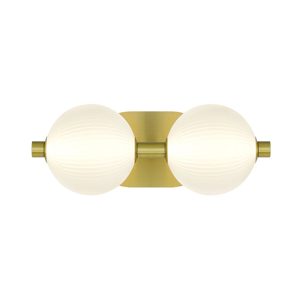 Palmas LED Vanity Light 2 Light Gold By Eurofase