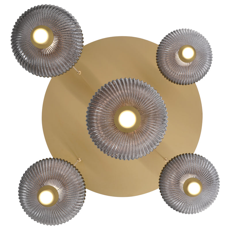 Palmas Multi Light LED Chandelier Gold By Eurofase Downlight View
