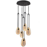 Palmea Multi-Light Suspension 5 Lights Matte Black By Avenue Lighting
