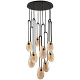 Palmea Multi-Light Suspension 9 Lights Matte Black By Avenue Lighting