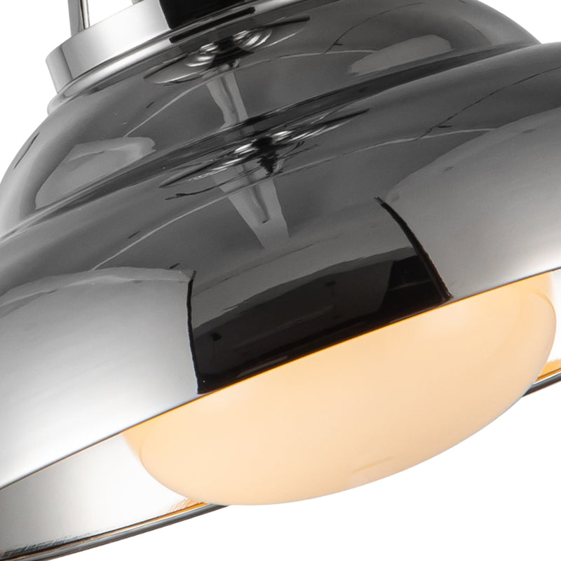 Palmetto Semi Flush Polished Nickel Glossy Opal By Alora Detailed View
