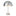 Pangea Dome Table Lamp, shown in Sterling, Lilac Marble, by Hubbardton Forge