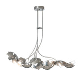 Pangea Linear Chandelier Sterling By Hubbardton Forge Side View