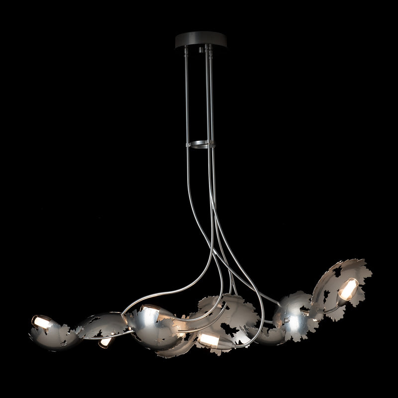 Pangea Linear Chandelier Sterling By Hubbardton Forge With Light