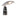 Pangea Mini Table Lamp, shown in Sterling, Black Marble, by Hubbardton Forge