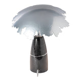 Pangea Mini Table Lamp, shown in Sterling, Black Marble, by Hubbardton Forge