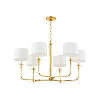 Paramus Chandelier - 6-Light - Aged Brass by Hudson Valley