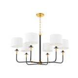 Paramus Chandelier - 6-Light - Aged Brass / Old Bronze by Hudson Valley