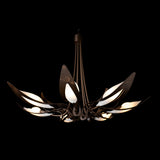 Parasol 7-Light Chandelier detail in Bronze, by Hubbardton Forge