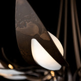 Parasol 7-Light Chandelier detail in Bronze, by Hubbardton Forge