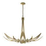 Parasol 7-Light Chandelier in Modern Brass by Hubbardton Forge