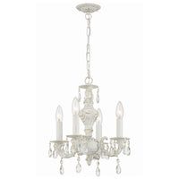 Paris Market Crystal Chandelier 13.5" Antique White