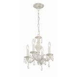 Paris Market Crystal Chandelier 13.5" Antique White