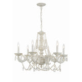 Paris Market Crystal Chandelier 28" Antique White