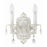 Paris Market Crystal Sconce 10'' Antique White