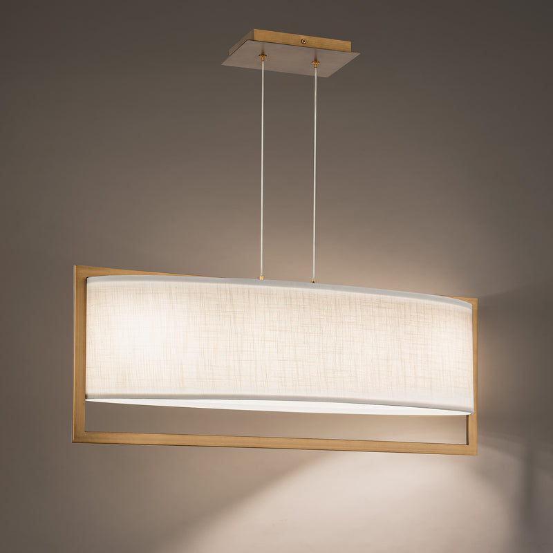 Park Avenue Linear Pendant Aged Brass By WAC Lighting Lifestyle View