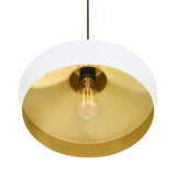 Passion Pendant White & Brushed Brass