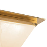 Patina Brass/Alabaster 11inch Mineral Flush Mount-Pyramid by Alora Lighting Details