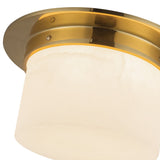 Patina Brass/Alabaster 5x11inch Mineral Flush Mount-Round by Alora Lighting Details