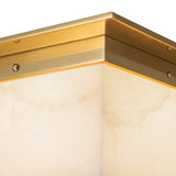 Patina Brass/Alabaster 5x11inch Mineral Flush Mount-Square by Alora Lighting Details