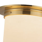 Patina Brass/Alabaster 8x11inch Mineral Flush Mount-Round by Alora Lighting Details