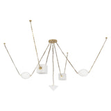 Patina Brass/Alabaster Mineral Chandelier by Alora Lighting