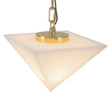 Patina Brass/Alabaster Mineral Chandelier by Alora Lighting Details