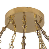 Patina Brass/Alabaster Mineral Chandelier by Alora Lighting Details