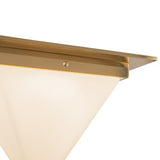 Patina Brass/Opal Glass 11inch Mineral Flush Mount-Pyramid by Alora Lighting Details