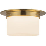 Patina Brass/Opal Glass 5x11inch Mineral Flush Mount-Round by Alora Lighting