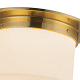 Patina Brass/Opal Glass 5x11inch Mineral Flush Mount-Round by Alora Lighting Details