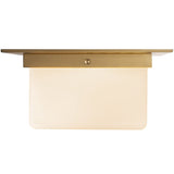 Patina Brass/Opal Glass 5x11inch Mineral Flush Mount-Square by Alora Lighting
