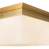 Patina Brass/Opal Glass 5x11inch Mineral Flush Mount-Square by Alora Lighting Details