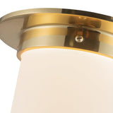 Patina Brass/Opal Glass 5x8inch Mineral Flush Mount-Round by Alora Lighting Details