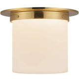 Patina Brass/Opal Glass 8x11inch Mineral Flush Mount-Round by Alora Lighting