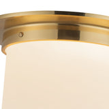 Patina Brass/Opal Glass 8x11inch Mineral Flush Mount-Round by Alora Lighting Details