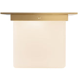 Patina Brass/Opal Glass 8x11inch Mineral Flush Mount-Square by Alora Lighting