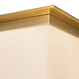 Patina Brass/Opal Glass 8x11inch Mineral Flush Mount-Square by Alora Lighting Details