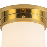 Patina Brass/Opal Glass 8x8inch Mineral Flush Mount-Round by Alora Lighting Details