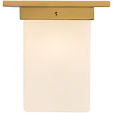 Patina Brass/Opal Glass 8x8inch Mineral Flush Mount-Square by Alora Lighting