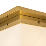 Patina Brass/Opal Glass 8x8inch Mineral Flush Mount-Square by Alora Lighting Details