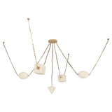 Patina Brass/Opal Glass Mineral Chandelier by Alora Lighting