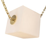 Patina Brass/Opal Glass Mineral Chandelier by Alora Lighting Details
