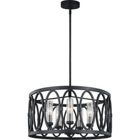 Patrice Chandelier — 21", Dark Weathered Zinc