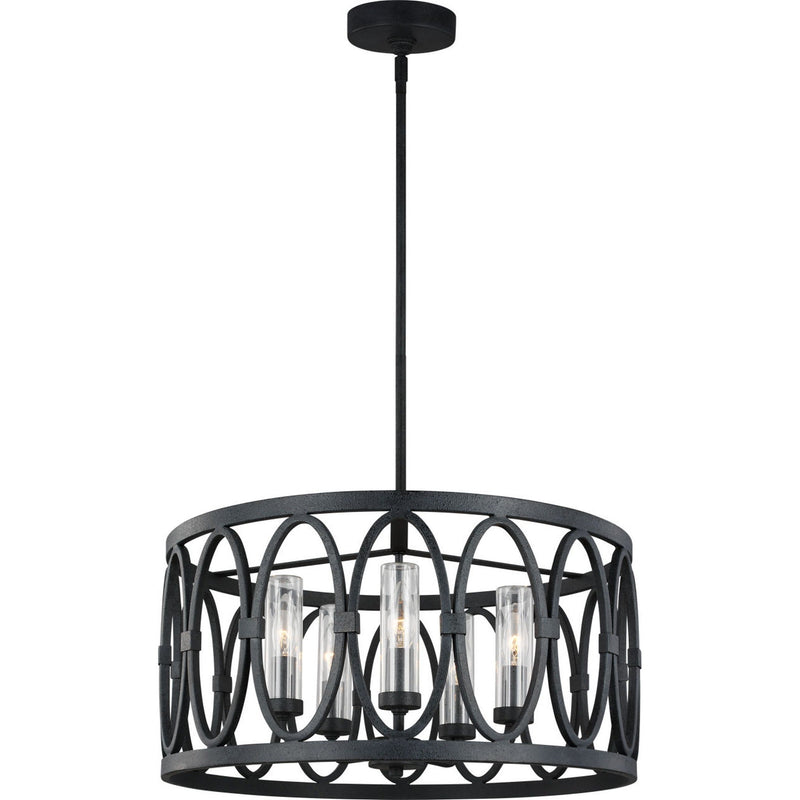 Patrice Chandelier — 21", Dark Weathered Zinc