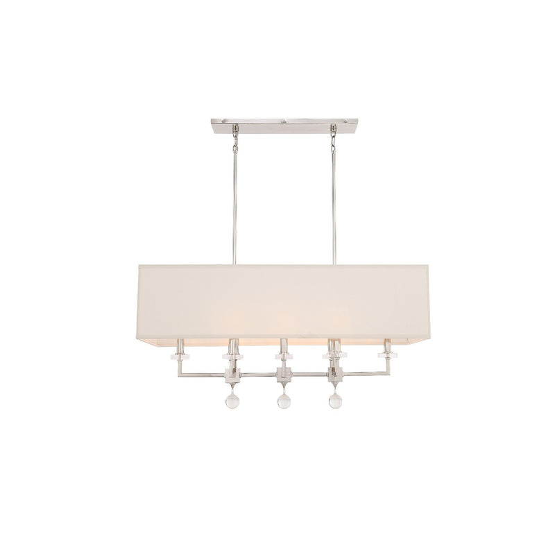 Paxton Linear Chandelier 38'' Polished Nickel