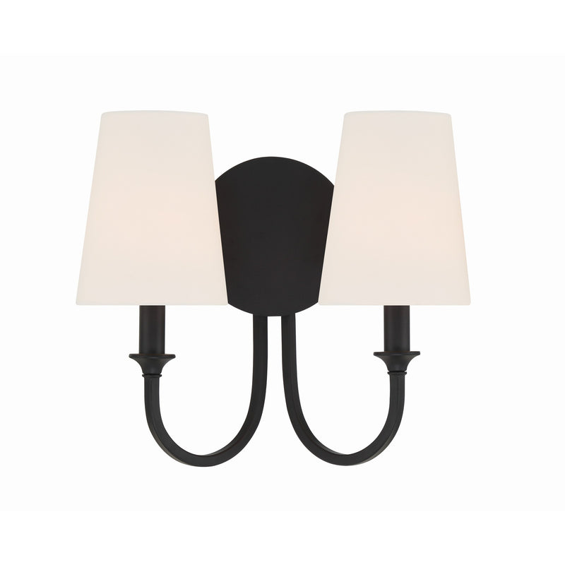 Payton 2-Light Sconce 13.5'' Black Forged