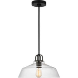 Payton Pendant — 15", Clear, Midnight Black