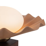 Peach 12inch Furrow Table Lamp by Alora Lighting Details